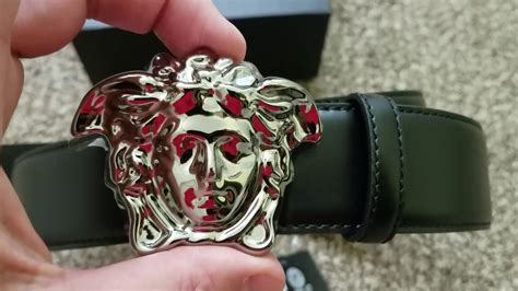 red versace belt real vs fake|is versus versace real.